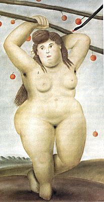 Reproducción de "Eva", cuadro de Fernando Botero