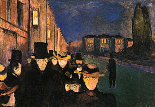Edvard Munch: «Atardecer en el Paseo Karl Johan»
